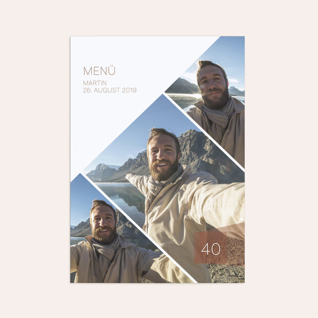Menükarten Geburtstag - Steil nach oben 40