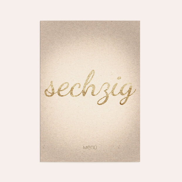 Menükarten Geburtstag - Goldener Tag 60