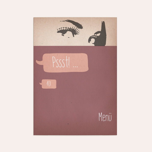 Menükarten Geburtstag - Geheimnis