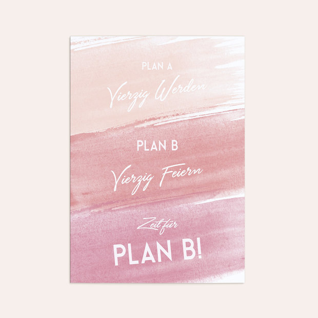 Menükarten Geburtstag - Plan B
