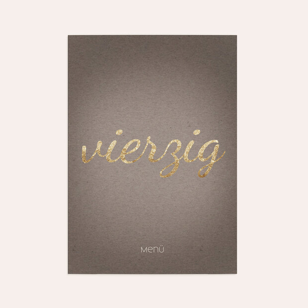 Menükarten Geburtstag - Goldener Tag 40