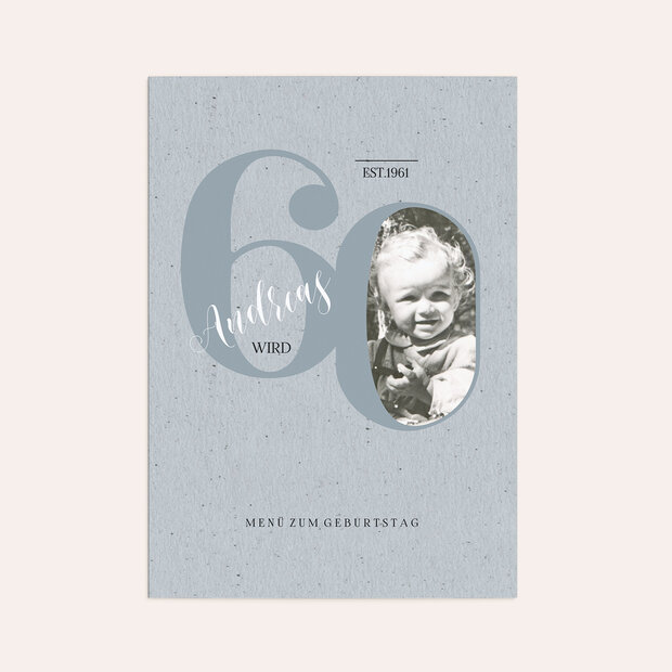 Menükarten Geburtstag - My time 60