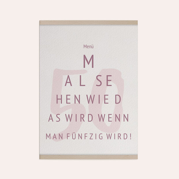 Menükarten Geburtstag - Augen auf - 50