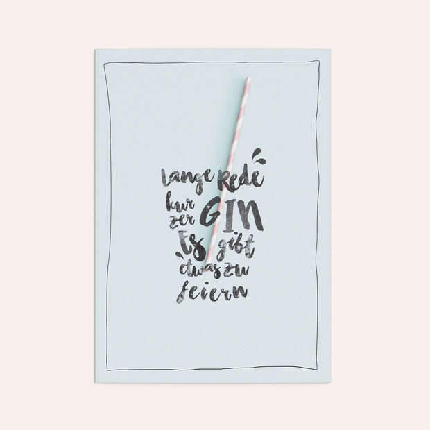 Menükarten Geburtstag - Gin-holic 40