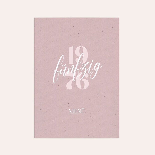 Menükarten Geburtstag - Patina 50