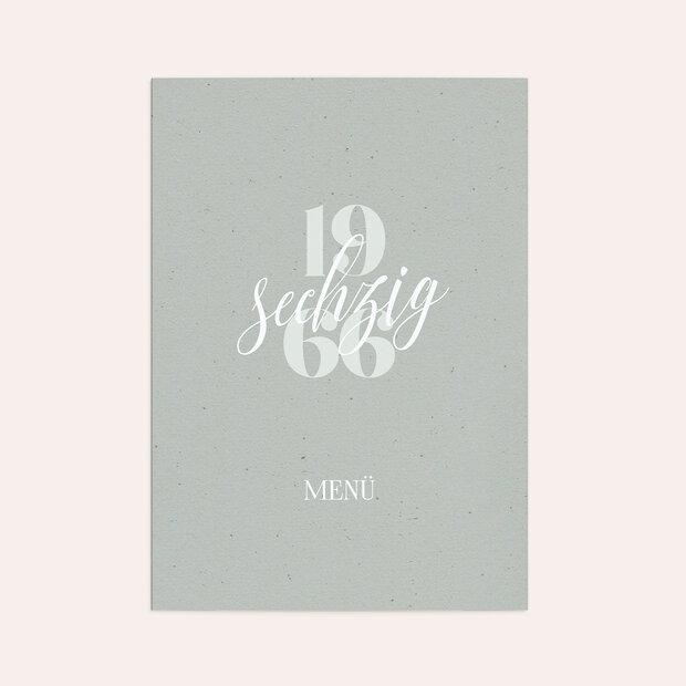 Menükarten Geburtstag - Patina 60
