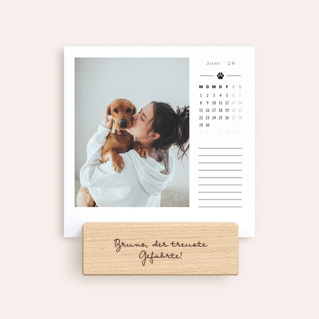 Tischkalender - Wahre Tierliebe