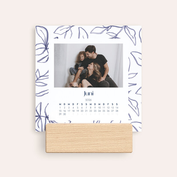 Tischkalender - Hand drawn Leaf Pattern