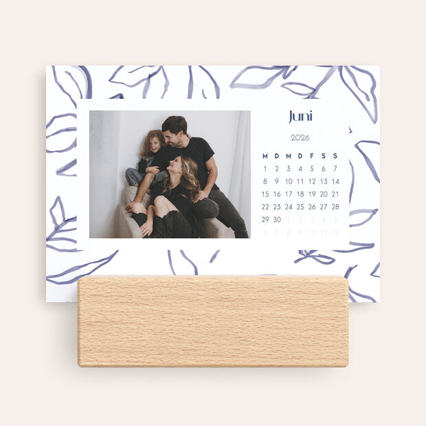 Tischkalender - Hand drawn Leaf Pattern