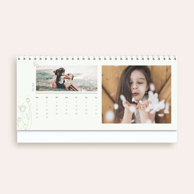 Tischkalender - Zart gezeichnete Jahresreise