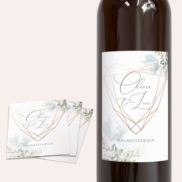 Weinetiketten Hochzeit - Herzensmelodie