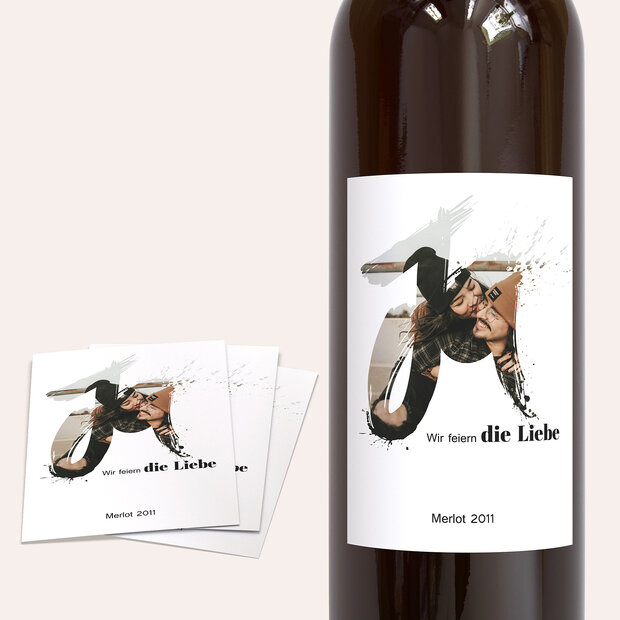 Weinetiketten Hochzeit - Liebesenergie