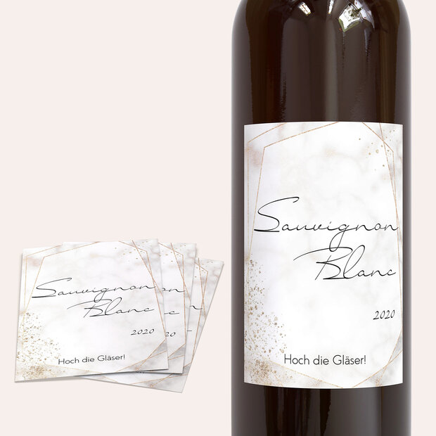 Weinetiketten Hochzeit - Shining elegance