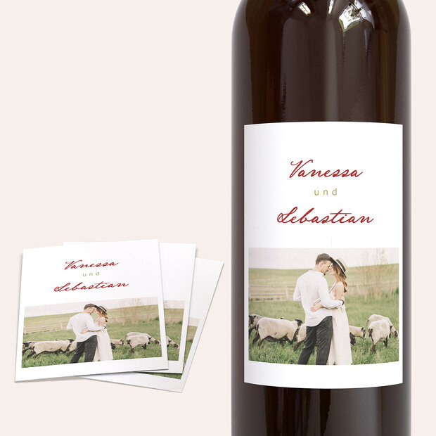Weinetiketten Hochzeit - Kleine Scheune