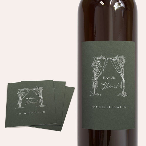 Weinetiketten Hochzeit - Unter freiem Himmel