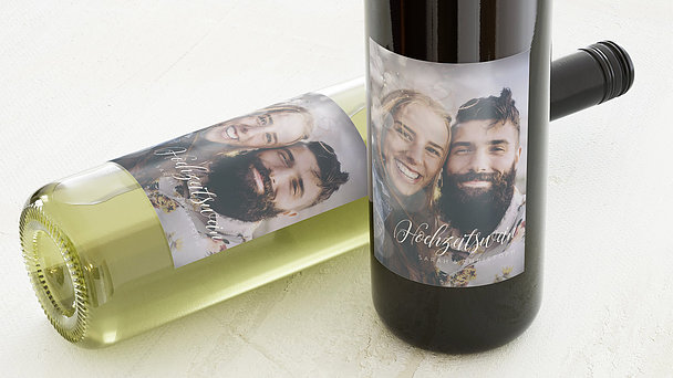 Weinetiketten Hochzeit - Traumkulisse