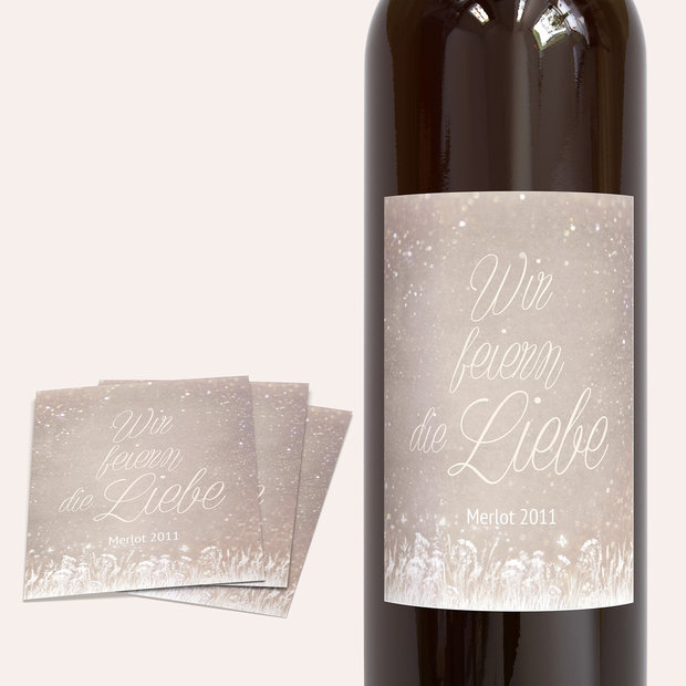 Weinetiketten Hochzeit - Zauberlicht
