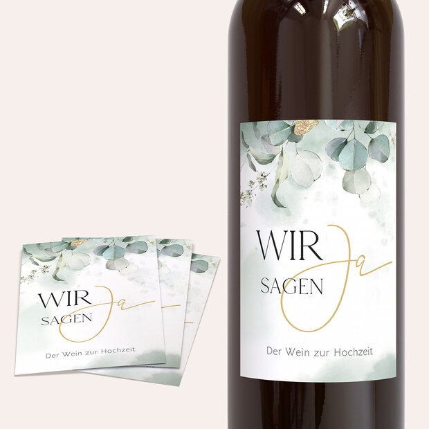 Weinetiketten Hochzeit - Anmutige Eleganz