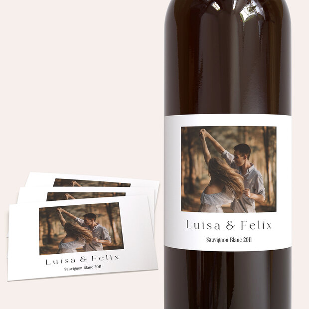 Weinetiketten Hochzeit - Pures Glück