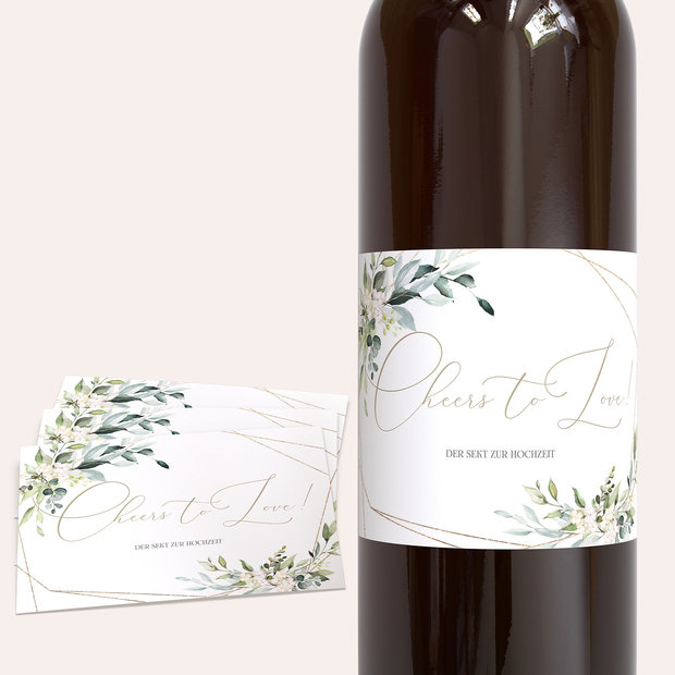 Weinetiketten Hochzeit - Tender Florals