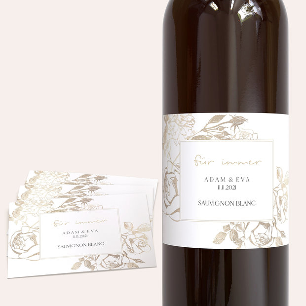 Weinetiketten Hochzeit - Rosenstolz