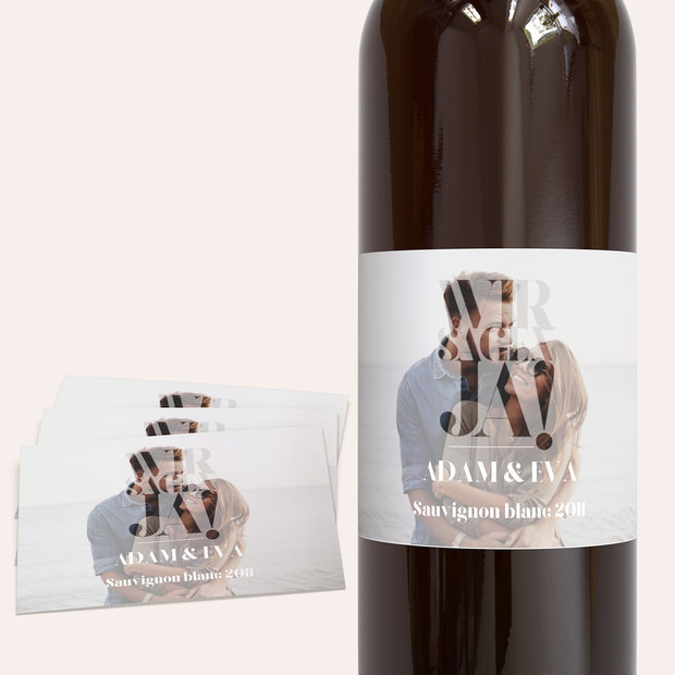 Weinetiketten Hochzeit - Das große Wort