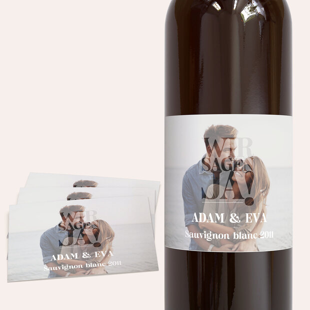 Weinetiketten Hochzeit - Das große Wort