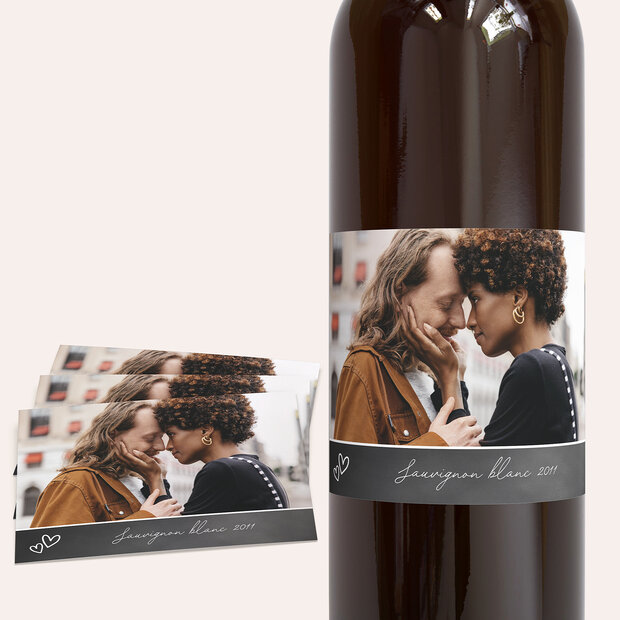 Weinetiketten Hochzeit - Herz & Seele