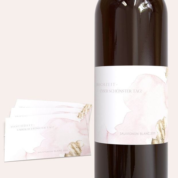 Weinetiketten Hochzeit - Goldreich