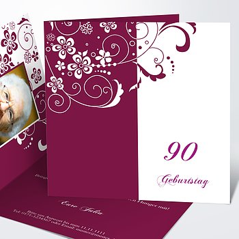 Einladungskarten 90. Geburtstag selbst gestalten