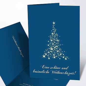 LANG Weihnachtskarten-Set 'Weihnachtsstern-Dorf' – 18 Karten Mit Umschlägen, Leinenprägung