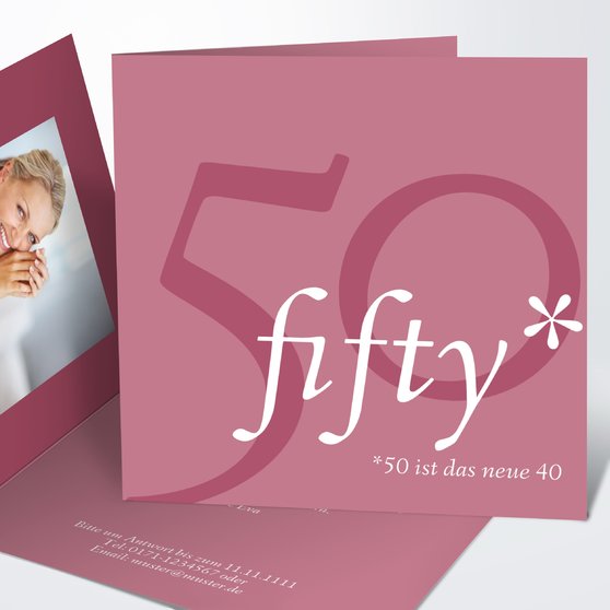 Karte Zum 50. Geburtstag Selbst Gestalten Einladungskarten 50. Geburtstag - selbst gestalten