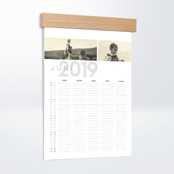 Familienkalender mit eigenen Fotos online selbst gestalten