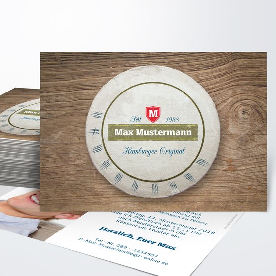 Geburtstagseinladungen Bierdeckel 30 Detail