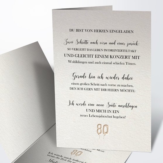 Einladungskarten 80. Geburtstag selbst gestalten