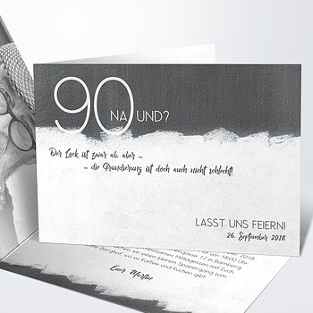 Einladungskarten 90. Geburtstag selbst gestalten