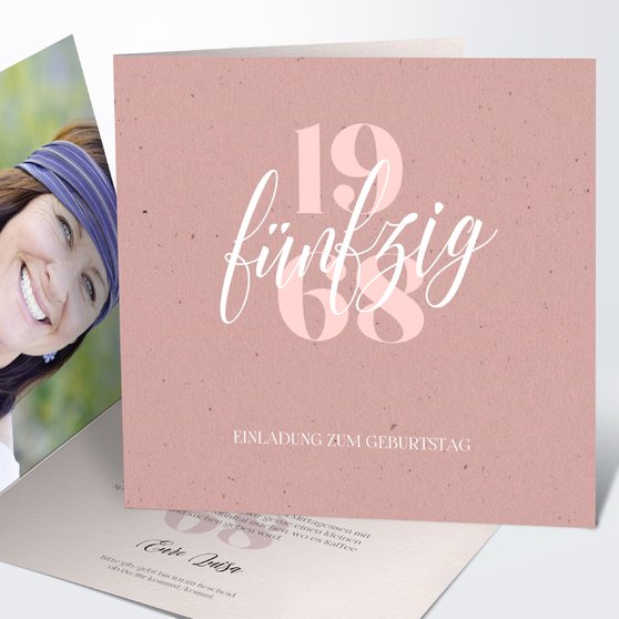 Einladungskarten 50. Geburtstag selbst gestalten