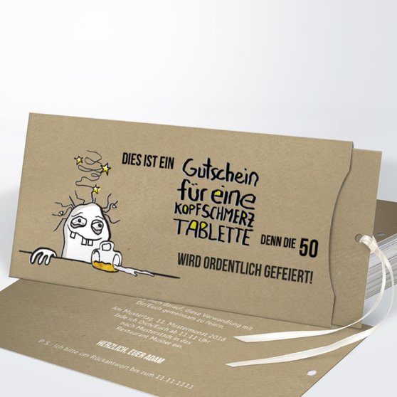 Einladungen Zum 50 Geburtstag Selber Machen Einladungskarten 50. Geburtstag - selbst gestalten