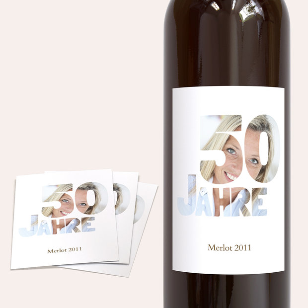 Weinetiketten Geburtstag - Stolze 50