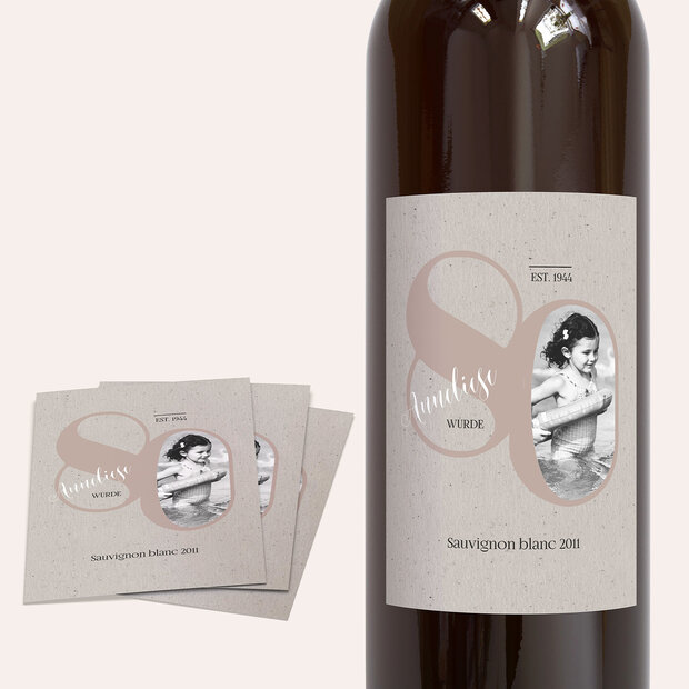 Weinetiketten Geburtstag - My time 80
