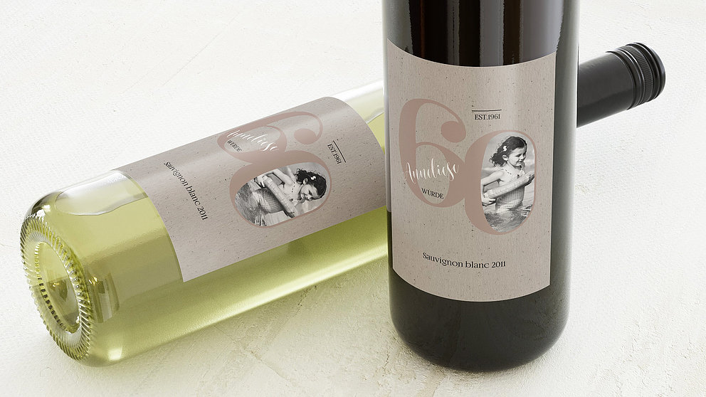 Weinetiketten Geburtstag My Time 60 Detail