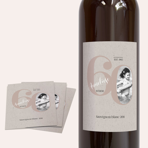 Weinetiketten Geburtstag - My time 60