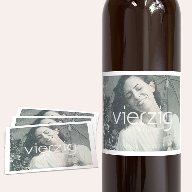 Weinetiketten Geburtstag - Geburtstagsfreude 40