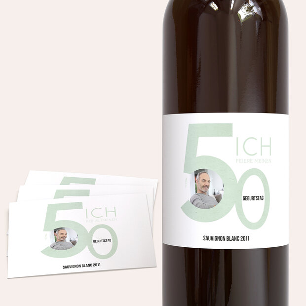 Weinetiketten Geburtstag - Tolle Nummer 50