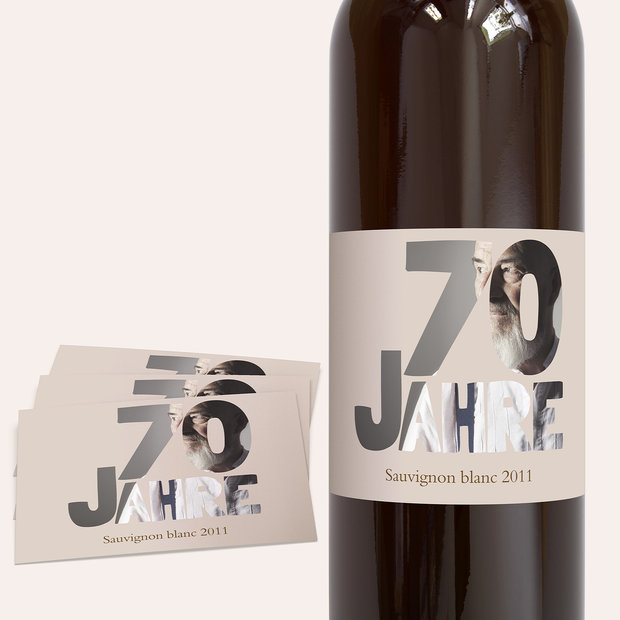 Weinetiketten Geburtstag - Stolze 70