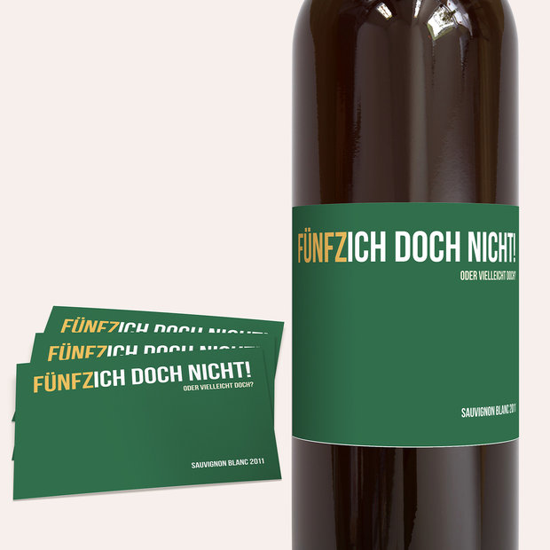 Weinetiketten Geburtstag - Fünfzich