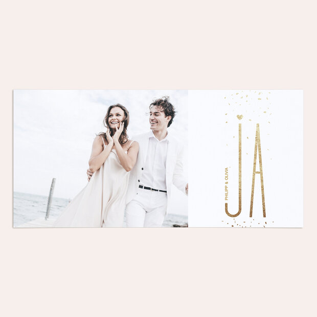 Danksagungskarte Hochzeit - Goldsturm
