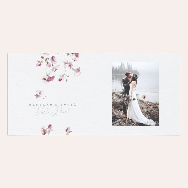 Danksagungskarte Hochzeit - Flower passion