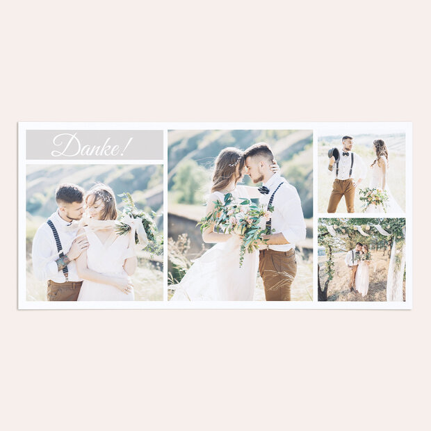 Danksagungskarte Hochzeit - Hochzeitscollage