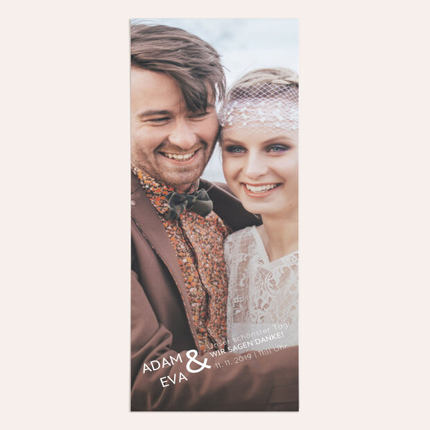 Danksagungskarte Hochzeit - Einfach Ja